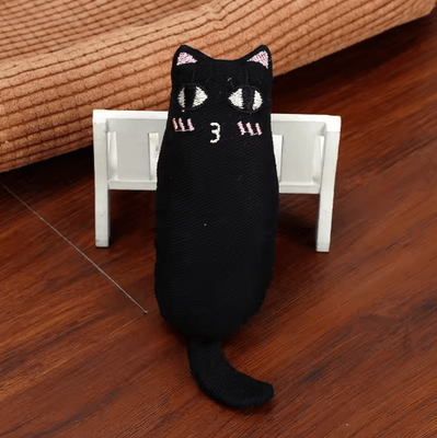 Inspire Picks CrinklePaws Catnip Toy Rustling Dental Chew Toy For Cats & Kittens black