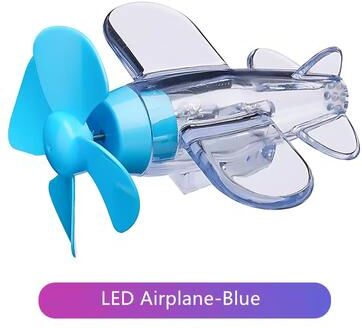 Smart Shopping Spot Wind Powered LED Airplane Ornament For Motorcycles & Cars Eco Friendly, Rotating Decoration blue