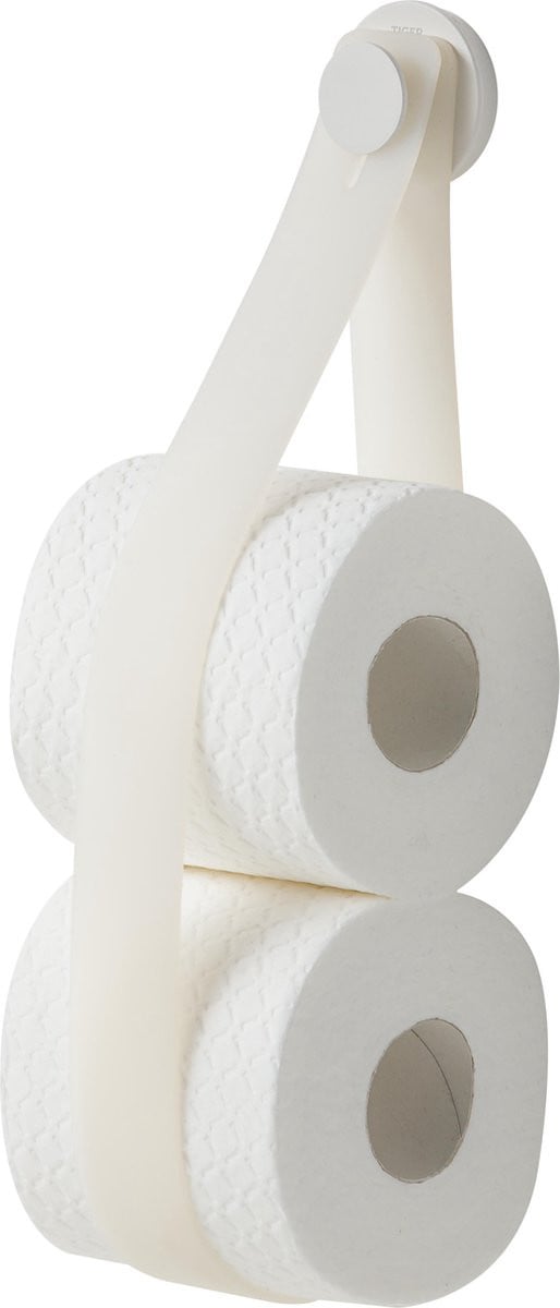 Tiger Urban Hangende Reserverolhouder en Toiletrolhouder - Wit - Wandmontage zonder boren