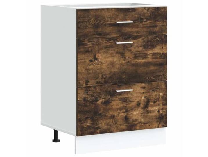 fsahslih Küchenunterschrank Lyon Räuchereiche Holzwerkstoff 60x46x81,5 cm Praktischer Beistellschrank für die Küche mit höhenverstellbaren Füßen, robustem Holzwerkstoff und viel Stauraum.