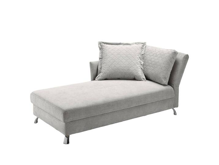 Recamiere Hillarys I Silber Mischgewebe Aurora 96 x 80 x 220cm Ausrichtung rechts Skandi