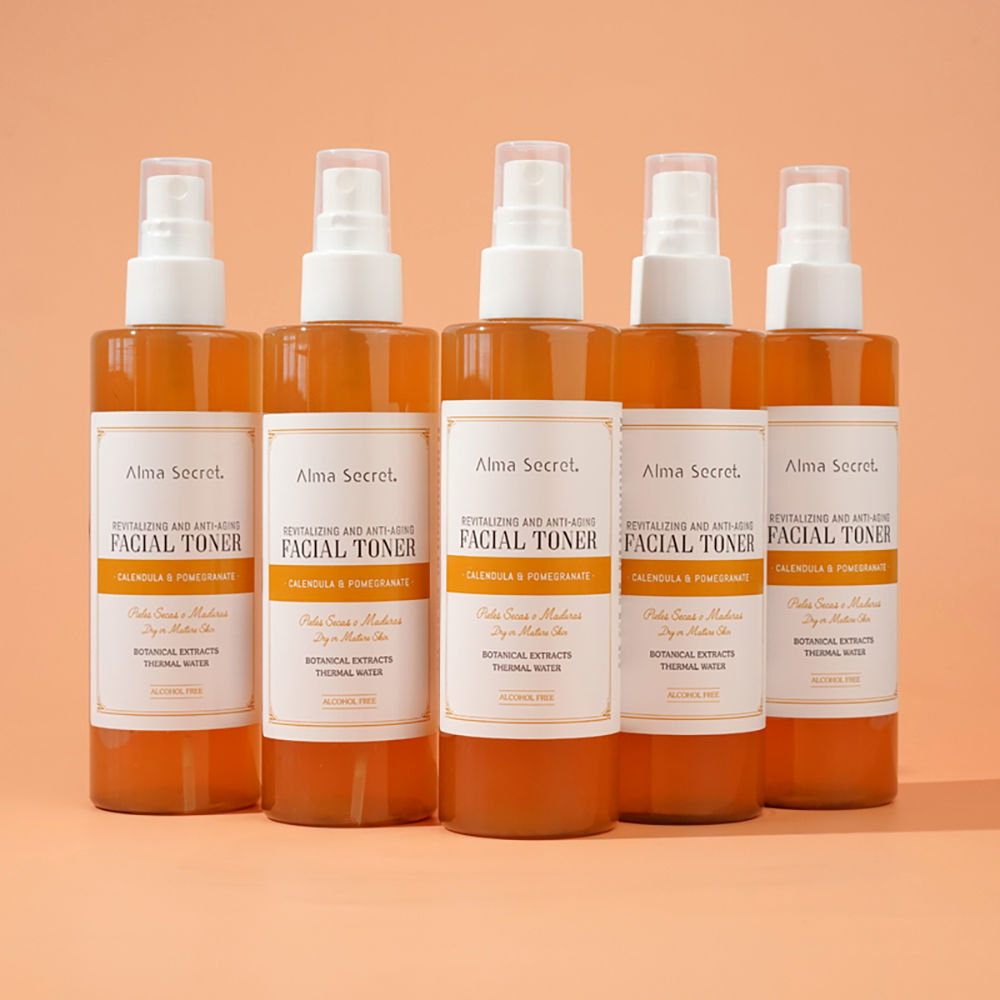 Alma Secret Tonique Visage revitalisant et anti-âge au calendula et à la grenade 200 ml