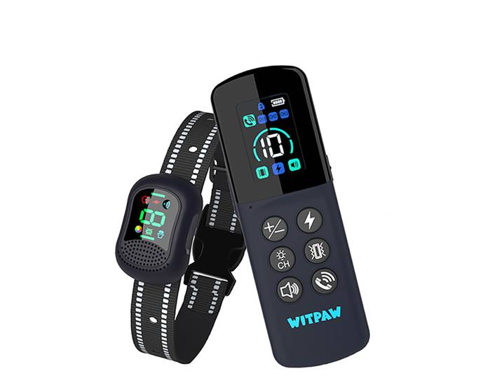 Collier de dressage pour chien longue portée 4900 pieds, étanche IP67, rechargeable, collier électronique, 4 modes réglables, appel vocal à distance pour tous les chiens
