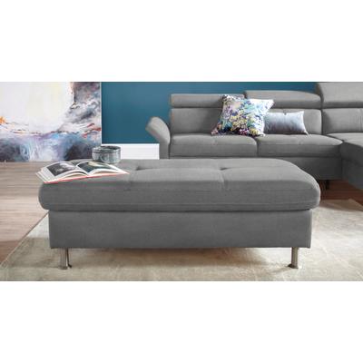 Hocker EXXPO - SOFA FASHION "Maretto Bankhocker mit tollem Sitzkomfort", grau, B:136cm H:46cm T:70cm, Luxus-Microfaser (100% Polyester), Hocker, Polsterhocker, praktisches Staufach unter der Sitzfläche