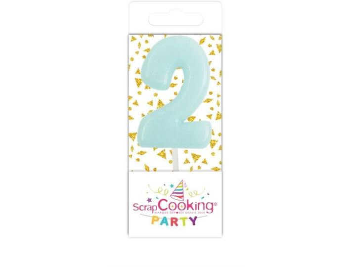 Scrap Cooking 15 Stk. Mini Kerze Nummer 2 assortiert - Material: Wachs - 110