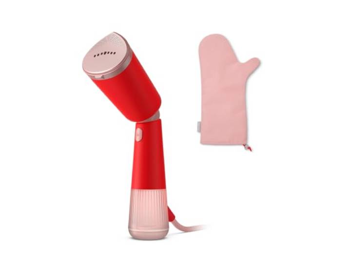 Philips Steamer 5000 Serie, Rot, 1400 W Dampfglätter mit 120 ml Wassertank, Metallplatte, Dampfleistung 24 g/min, inkl. Aufbewahrungstasche (STH5020/40)