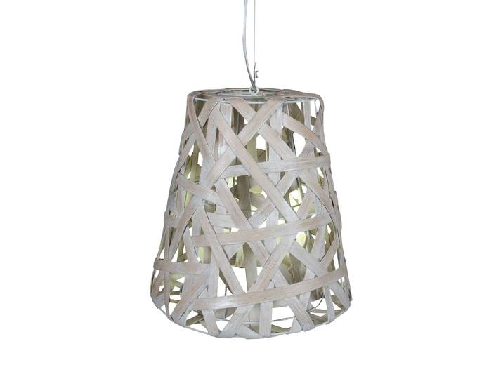 Suspension en osier Ramon Blanc Ø 41cm Blanc Matériau principal : bois E27