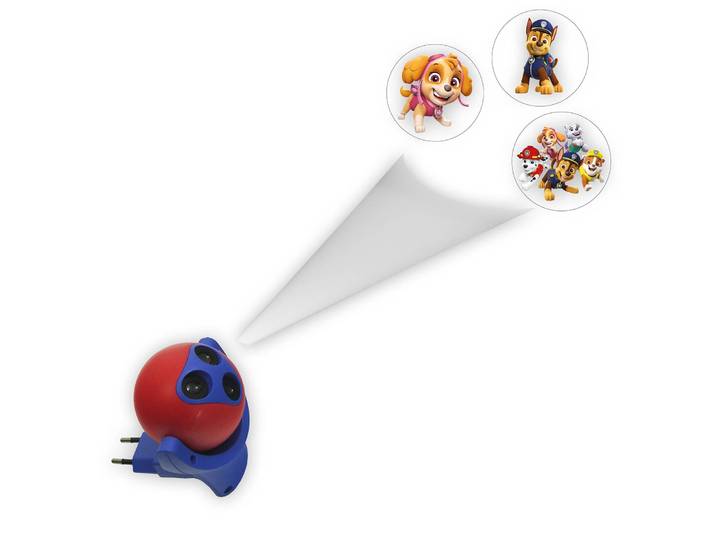 Niermann Standby LED-Nachtlicht Paw Patrol, 3-fach, für Steckdose Patrol, blau, für Kinderzimmer, Kunststoff, Wandleuchte, Wandlampe Innen