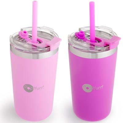 PopYum 13oz Insulated Stainless Steel Kids' Cups, 2-Pack