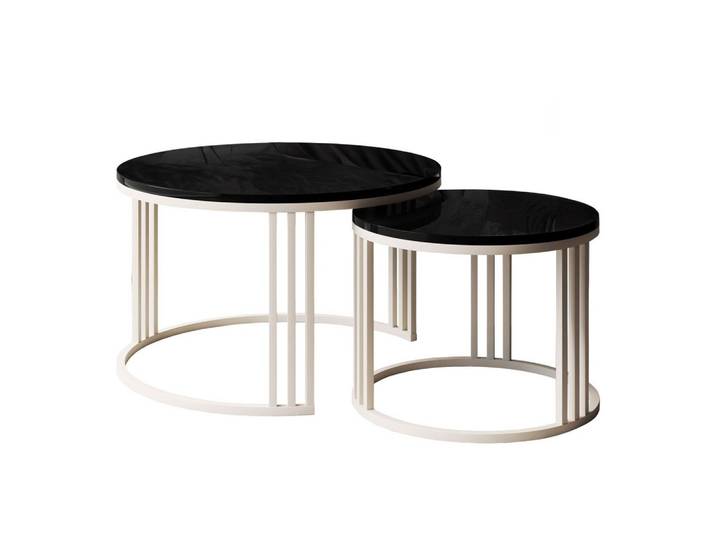 COUCHTISCH LORI 2in1 KASCHMIR / Schwarz Hochglanz