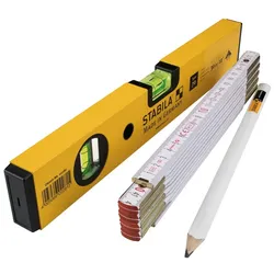 Stabila Wasserwaage Set CLASSIC Kit 70-3-30 3-teilig 15976 Maßstab Bleistift