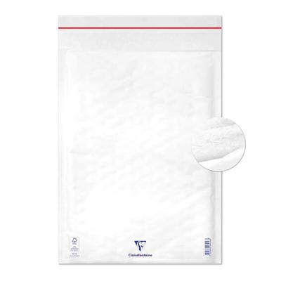 Clairefontaine 50x Nr. 9: Luftpolster-Versandtaschen 300x440mm Kraftpapier 90g - Weiß 8456C