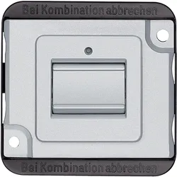 Merten Wechseltaster-Einsatz, Schalter + Taster, Silber