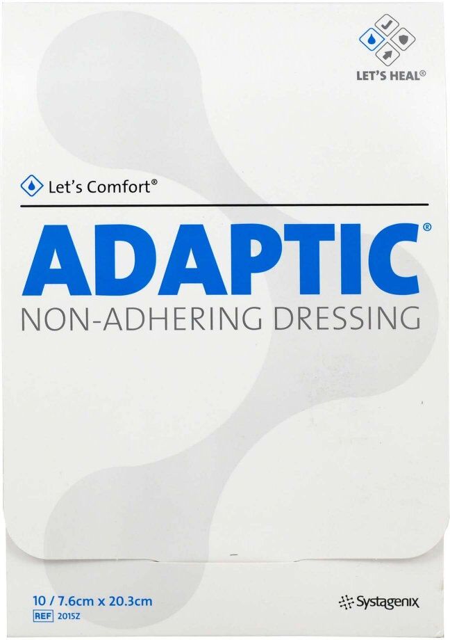 Adaptic 7,6x20,3cm feuchte Wundauflage 10stk