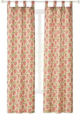 Urban Lifestyle Sheer Strawberry Curtain Panel