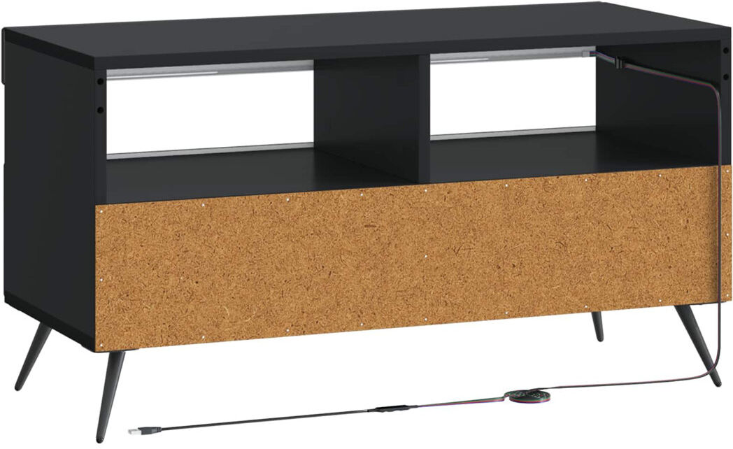 Metro TV Stand Black 43cm H x 81cm W x 35cm D