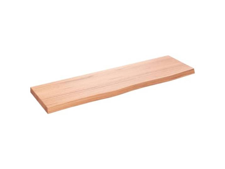 MABCQRTY Wandregal Massivholz Eiche 100x30 cm Wandboard Hellbraun Handgefertigte Echtholzplatte mit Naturkante für Wohnzimmer, Flur oder Bad als stilvolle Ablage und Schreibtischplatte.