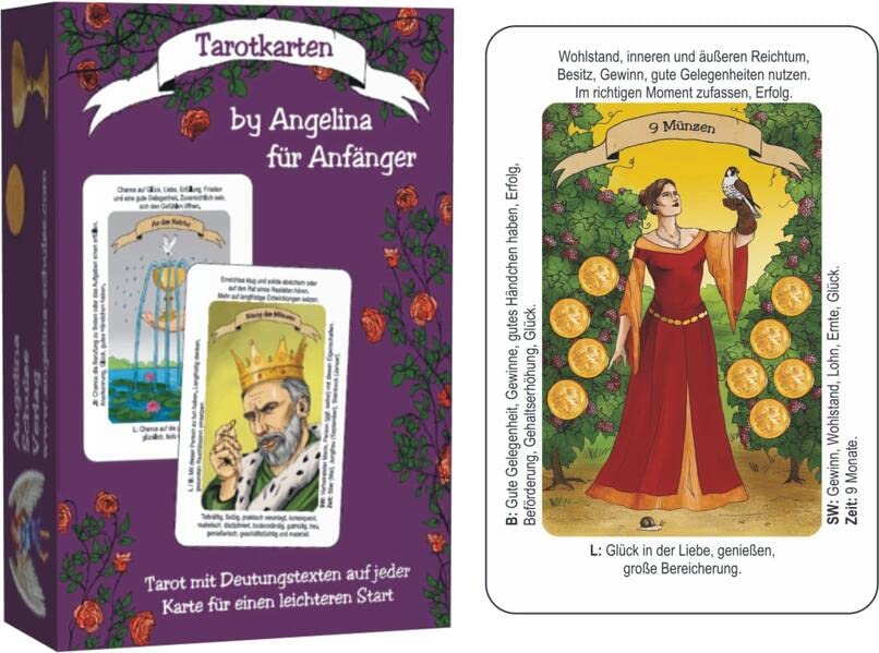 Angelina Schulze - Tarotkarten by Angelina für Anfänger: Tarot mit Deutungstexten auf jeder Karte für einen leichteren Start - Preis vom 18.10.2026 15:28:09 h