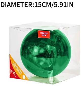 Uplift Treasures Large Colorful Christmas Ball Ornament 15cm Holiday Decoration green 3pcs