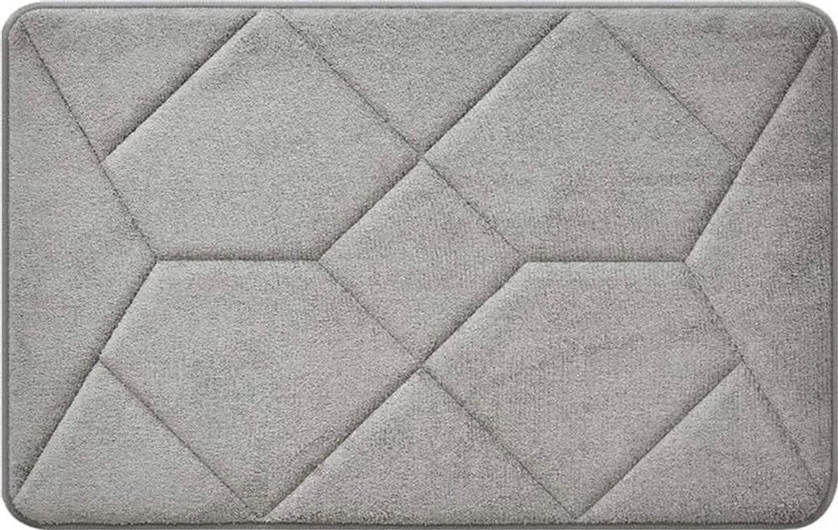 Absorberende badmat van traagschuim, grijs, 40 x 60 cm