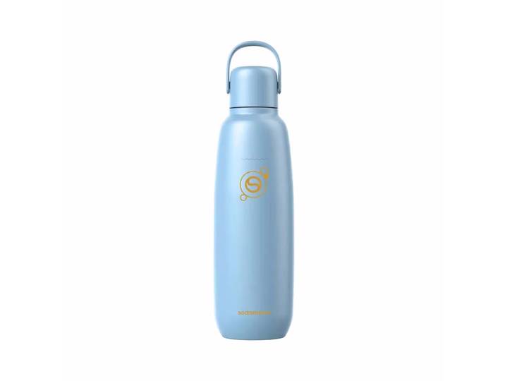 Sodastream 0.9L fizz and go Cool Ice DWS Edelstahlflasche – Wassersprudler Zubehör – eisblau