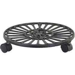 Chic Antique Pflanzenhalter auf Rädern, H6/D33 cm
