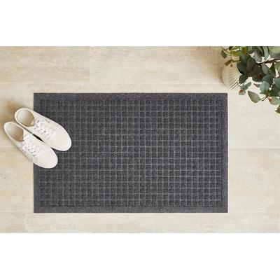 Fußmatte ANDIAMO "Kenora", grau, B:46cm H:8,5mm L:76cm, Obermaterial: 100% Polyester, Teppiche, Fußmatte, Schmutzfangmatte, robust, waschbar, Türmatte, rutschhemmend