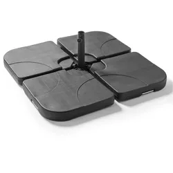 Oviala Business 4er-Set schwarze Polyethylen-Fliesen zum Befüllen - Oviala