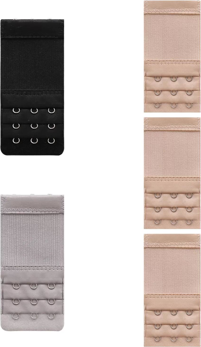 INF Lot de 5 extensions de soutien-gorge, extensions de bretelles de soutien-gorge à 3 crochets