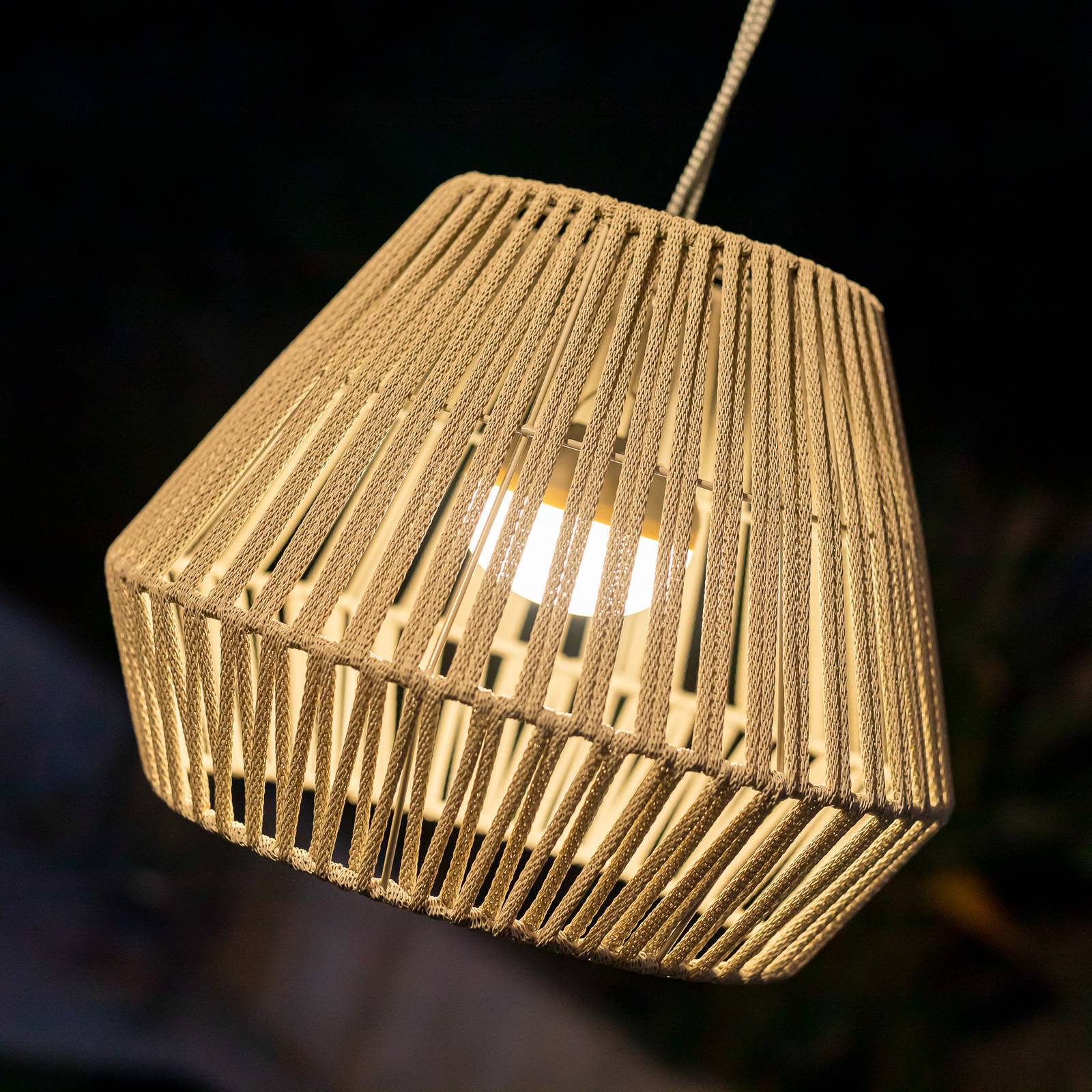 Newgarden Conta LED hanging light, taupe Conta, dimmable, Alu / grey / zinc, Plastic, Modern, Ceiling Light Outdoor