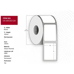 Capture, Etiketten, Label 45 x 32mm, Core 25mm