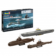 Revell - 70 Years Bundeswehr - Wilhelm Bauer (U2540), Type 206A, Type 212A - 1:144 - 154 Teile 305424