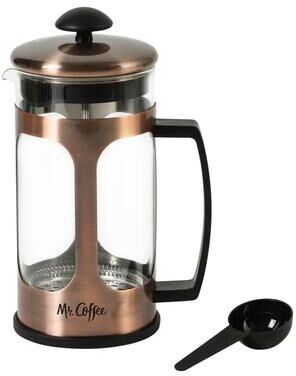 Mr. Coffee 30 Ounce Daily Brew French Press Coffee Maker in Copper