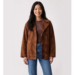 Marella für Damen. 2623446081200 Braune Lederjacke Mllcappa (38), Lässig, Wildleder