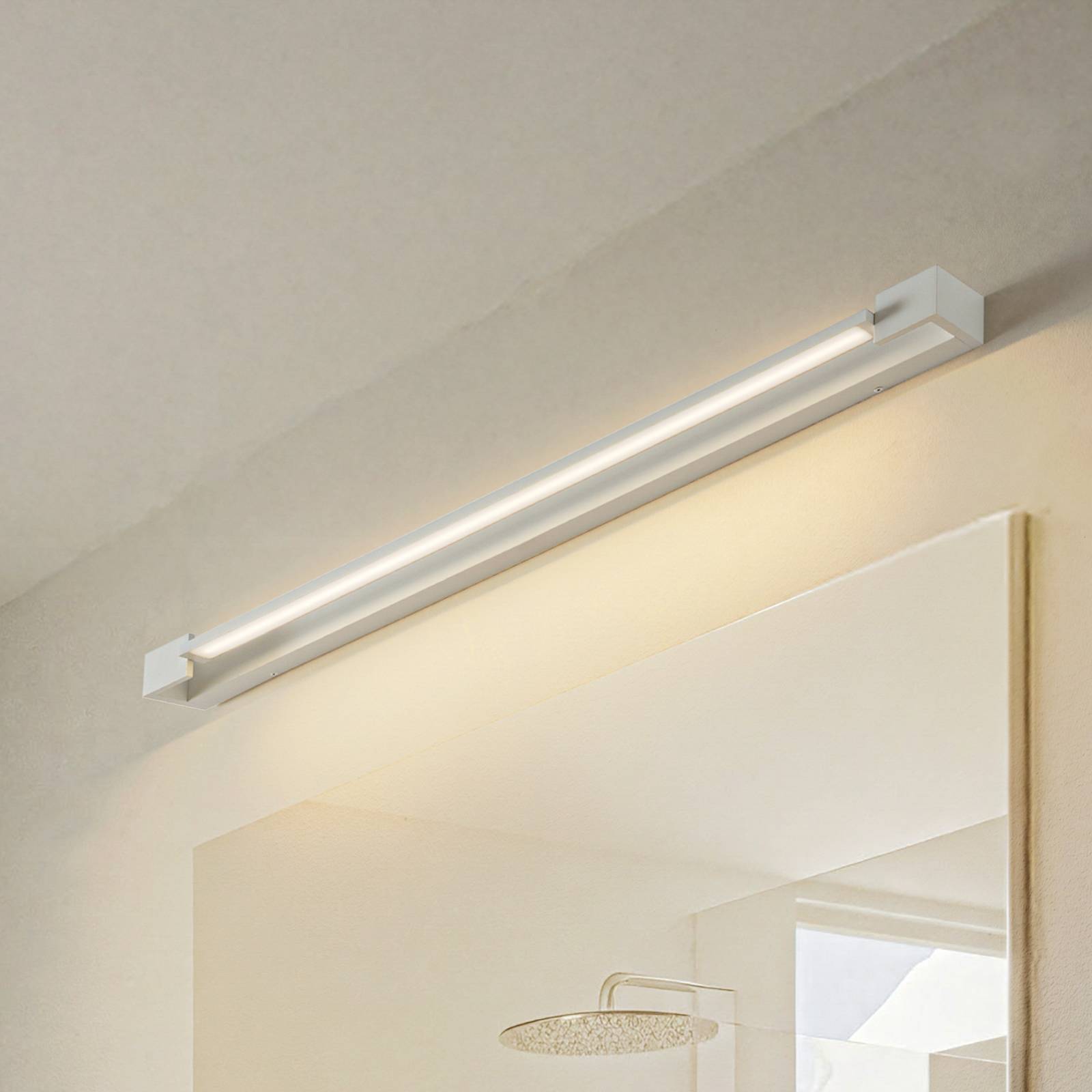 Wandlampe Jora Arcchio, weiß / opal, für Badezimmer, Aluminium, Modern, Wandleuchte, Wandlampe Bad