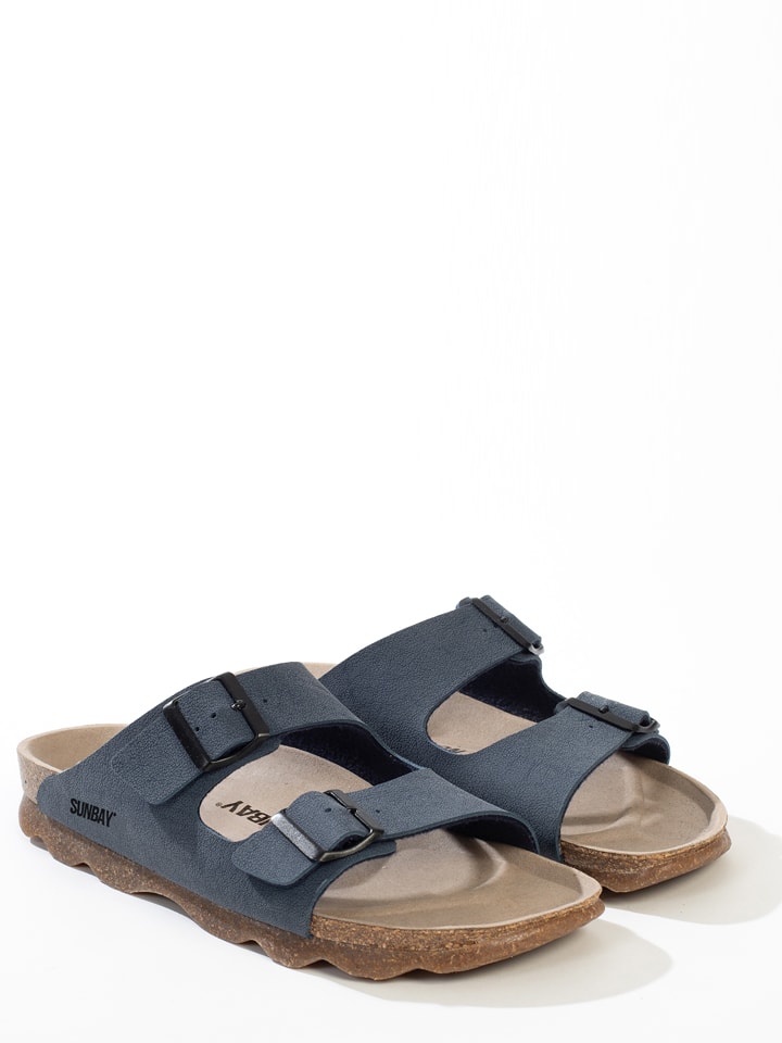 Sunbay Pantoletten "Trefle" in Dunkelblau - 41