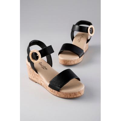 Plateausandale ANISTON SHOES, Damen, Gr. 37, Synthetik, schwarz, Lederimitat, Schuhe, Sommerschuh, Sandalette - NEUE KOLLEKTION