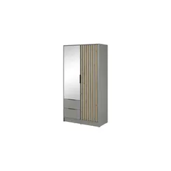Drehtürenschrank   ¦ grau ¦ Maße (cm): B: 105 H: 200