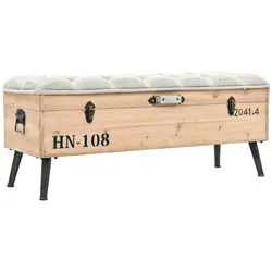 vidaXL Sitzbank mit Stauraum 110 cm Massivholz Tanne