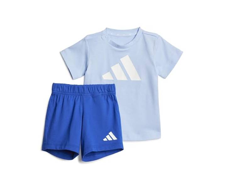 adidas Unisex Baby Essentials Big Logo Set Track Suit, glow blue/white, 9-12 Months