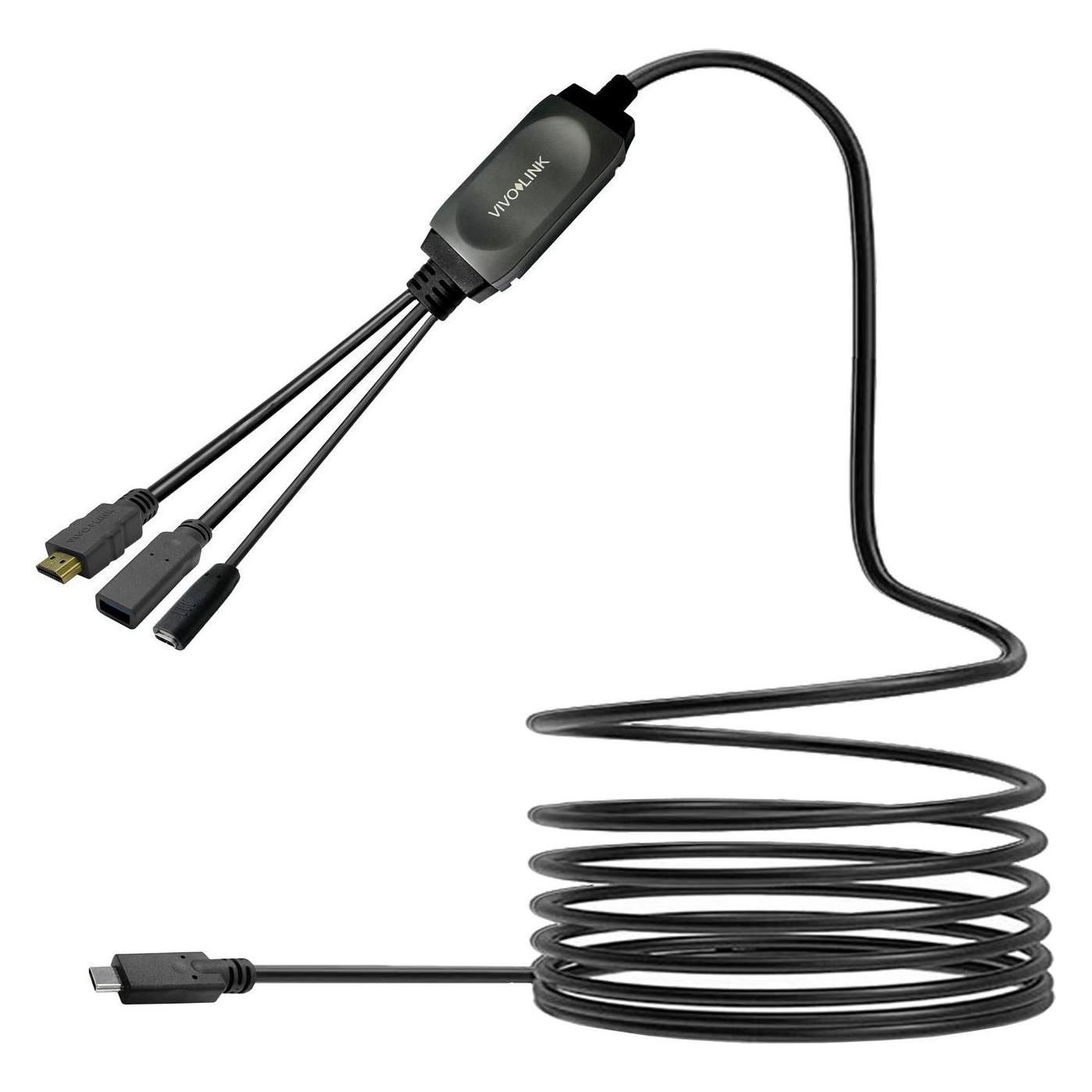 Vivolink USB-C HUB Cable with USB3.0 & (0.15 m) (PROUSBCHDMIUSB3-5)