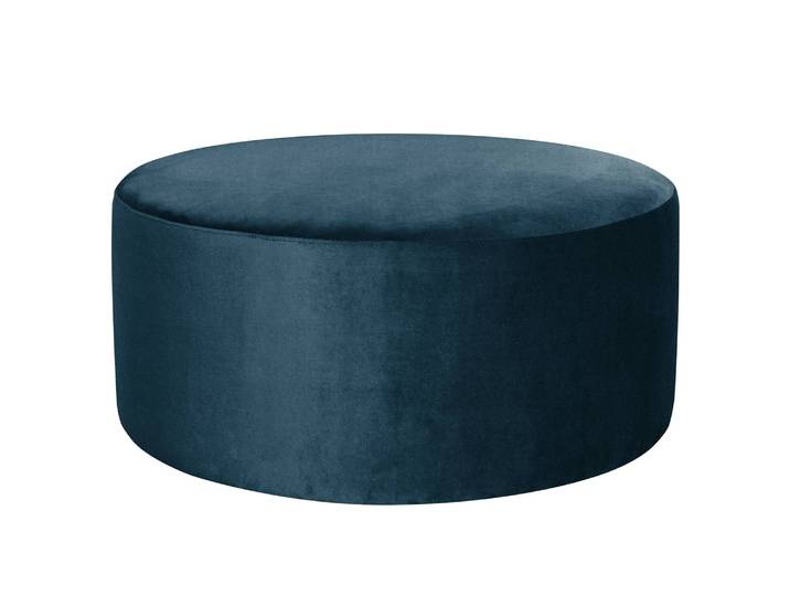 Polsterhocker Moulton 90 x 46cm Blau/Marineblau Samt Onoli: Marineblau
