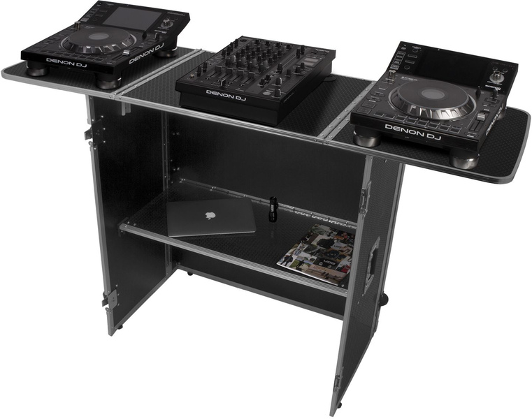 UDG Fold Out DJ Table Silver MK2 nero laminato