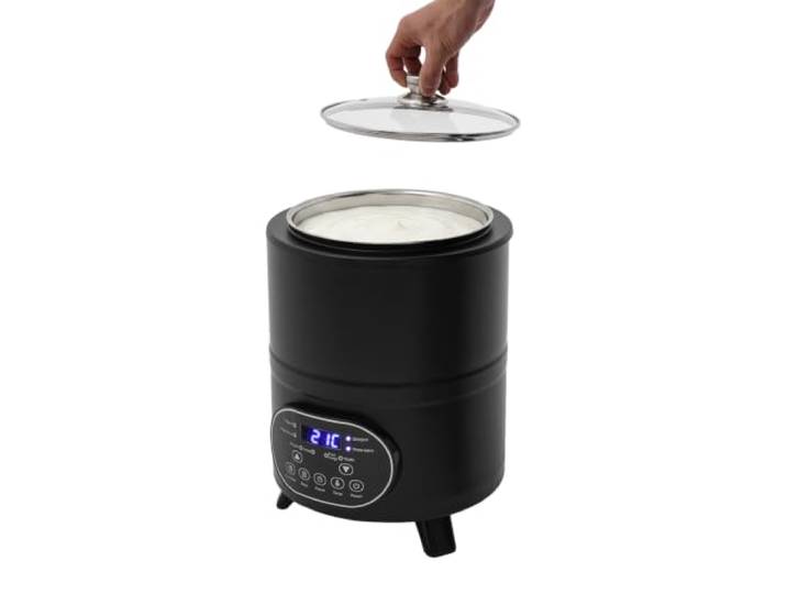 Joghurtbereiter 8L 304 Edelstahl Timer Temperatur einstellbar Durchsichtiger Deckel / Erhöhte Basis / 8L Fassungsvermögen