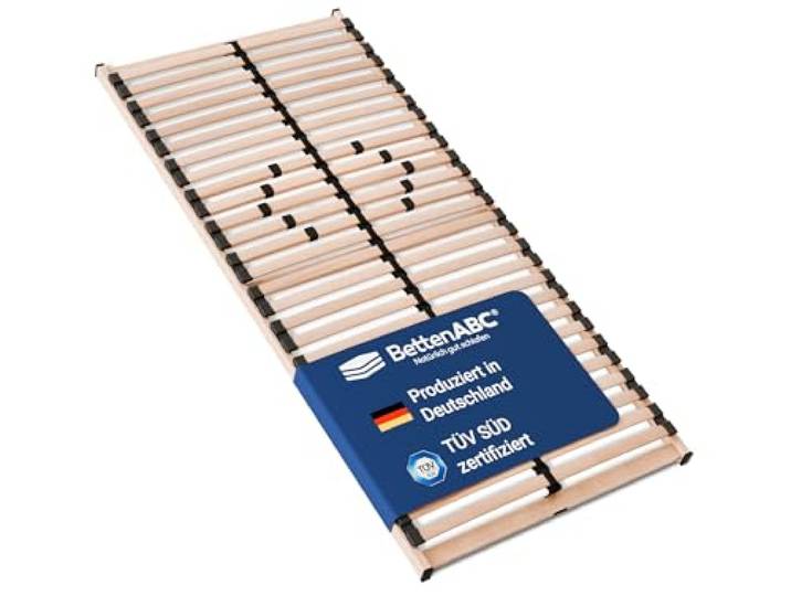 BettenABC - Max1 Lattenrost - 90x220cm - Selbstmontage - individuelle Härtegradverstellung - für alle Matratzen geeignet - hergestellt aus Schicht- & Buchenholz in Deutschland