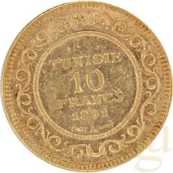 10 Francs Goldmünze Tunesien