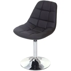Chefgastro 2er-Set Esszimmerstuhl | HxBxT 84x47x50cm | Sitzhöhe 46cm | Chrom | Kunstleder Braun | Stuhl Drehstuhl