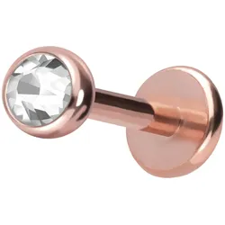 Titan Labret mit Push Fit KRISTALL