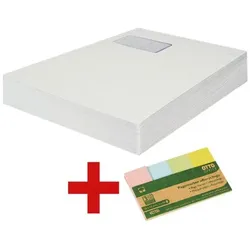 OTTO Office Re Recycling-Briefumschläge C4 mit Fenster und Selbstklebung inkl. Haftstreifen »Re weiß, 32.4x22.9 cm