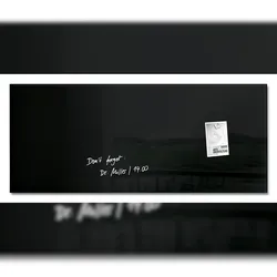 Sigel GL240 Glas-Whiteboard / große Glasmagnettafel Artverum, 55x130 cm, schwarz